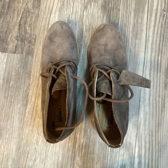 Clarks Phenia Carnaby Boot Womens Size 7.5 Ankle Bootie Lace Up Block Heel - Picture 6 of 8